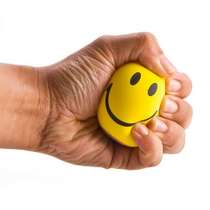 Squiz Smiley Face Squishy Stress Ball Fidget Toy 24 Pack 6CM