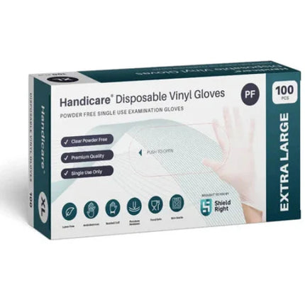 Handicare Vinyl Gloves Latex Free Powder Free X Large 100 PCS