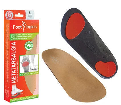 Footlogics Metatarsalgia Full Length Orthotic Insoles for Ball of Foot Pain Extra Small