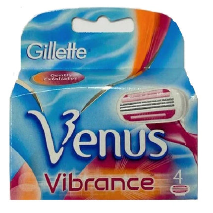 Gillette Venus Vibrance Refill Razor Blades for Women 4 Cartridges
