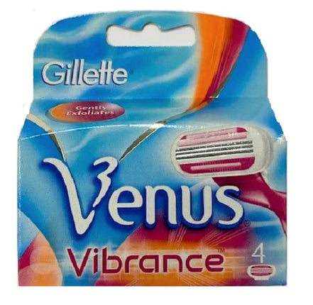 Gillette Venus Vibrance Refill Razor Blades for Women 4 Cartridges