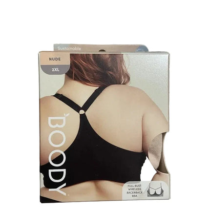 Boody Full Bust Wireless Racerback Bra Nude 2XL