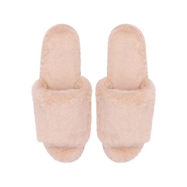 Snuggups Womens Open Toe Non Slip Plush Slippers Gardenia Eu 40-42