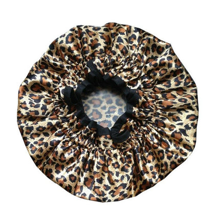 Designer Brands Shower Cap Leopard Love Black
