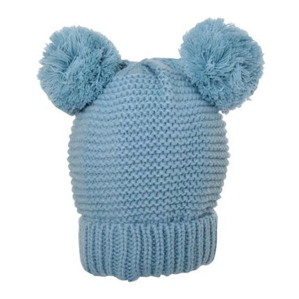 Beanie Kids Double Pom Pom Beanie Blue