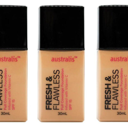 Australis Fresh & Flawless Full Coverage Foundation Fawn - OhYouLuckyDuck.com.au