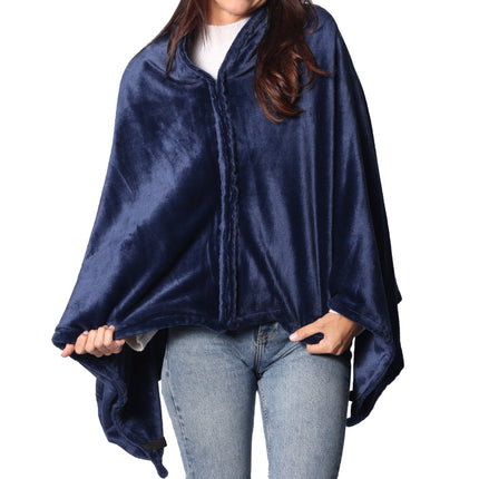 Sash And Bloom Heated Shawl Navy