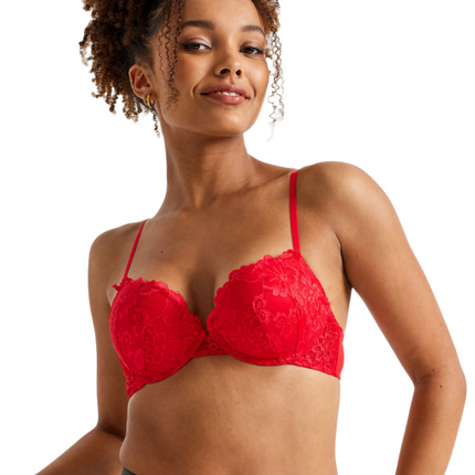 Kayser Brazilian Push Up Bra - Red - OhYouLuckyDuck.com.au