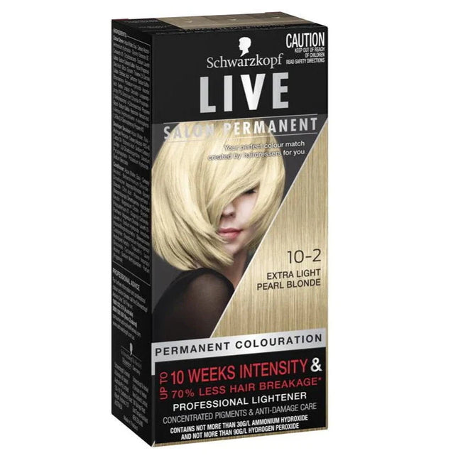 Schwarzkopf LIVE Salon Permanent Hair Colour 10-2 Extra Light Pearl Blonde - OhYouLuckyDuck.com.au