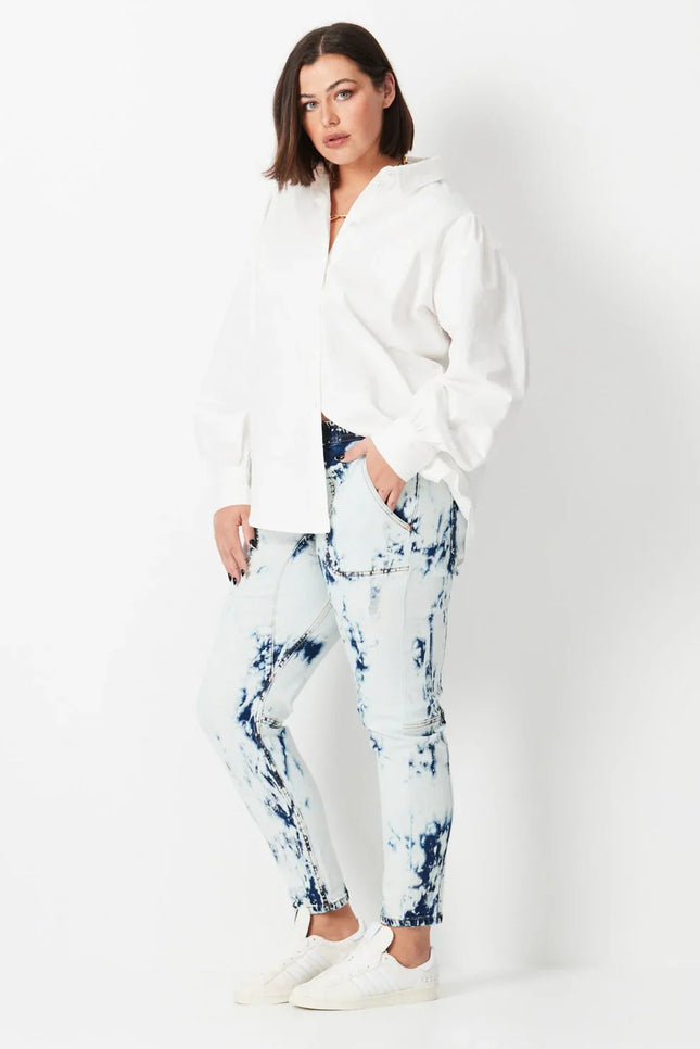 17 Sunday Shibori Keepers White Pants