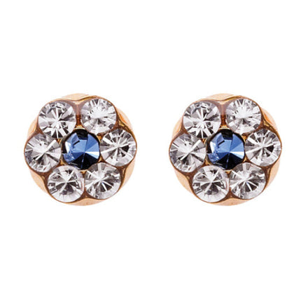 Studex Daisy Crystal Sapphire Gold Hang Sell Sl6049Y