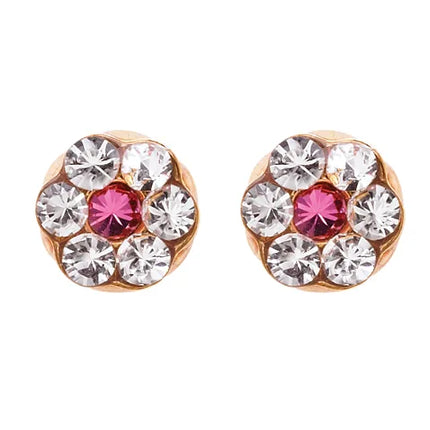 Studex Daisy Crystal Gold Plated Piercing Earrings