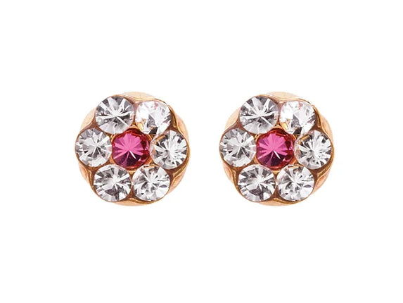 Studex Daisy Crystal Gold Plated Piercing Earrings