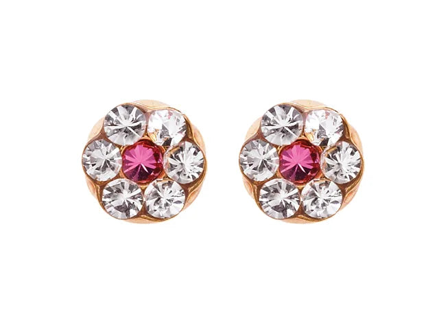 Studex Daisy Crystal Gold Plated Piercing Earrings