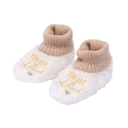SnuggUps Baby Quote Slippers So Loved Large