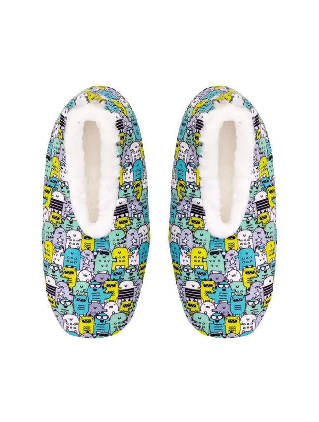 SnuggUps Kids Printed Monster Slippers Large EU36 37
