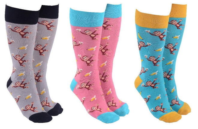Sock Society Cheeky Monkey Socks 3 PAIRS