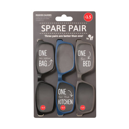 Spare Pair Reading Glasses Plus 1.5