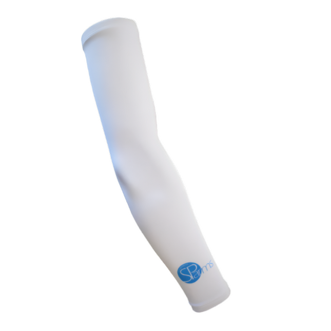 SParms Sun Protection Arm Sleeves White Small