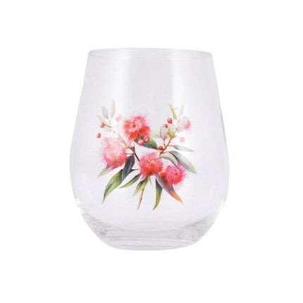 Splosh Native Blooms Stemless Wine Glass Red Floral