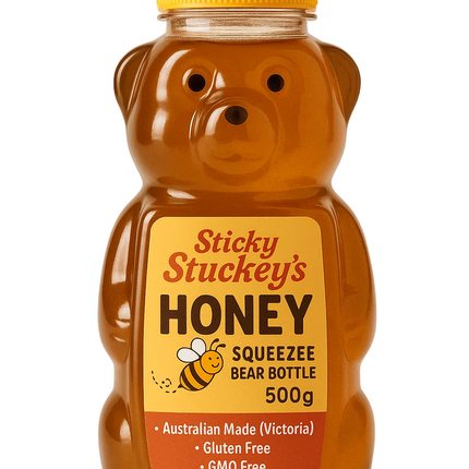Sticky Stuckey's Pure Australian Honey Squeeze Bear Bottle 500g