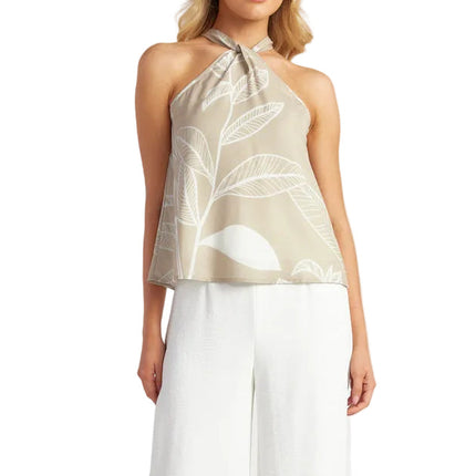 Ginger Bear Boutique Crepe Halter Neck Fully Lined Blouse