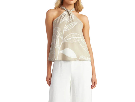 Ginger Bear Boutique Crepe Halter Neck Fully Lined Blouse