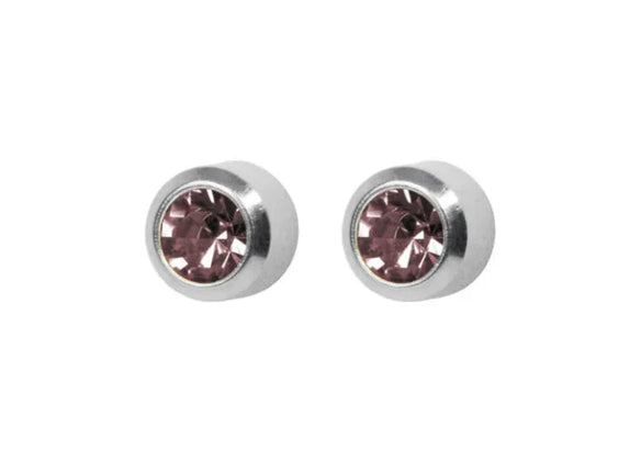 Studex System 75 Stainless Steel Regular Bezel Alexandrite Ear Piercing Studs 1 Pair