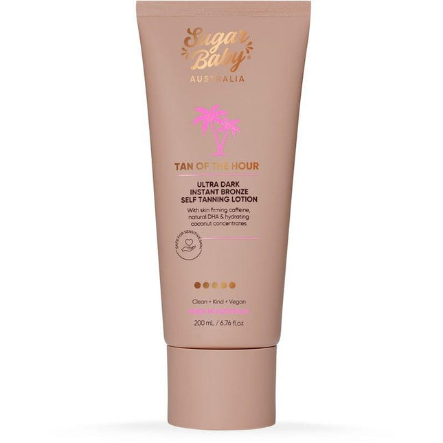 Sugar Baby Tan Of The Hour Ultra Dark Instant Bronze Self Tanning Lotion 200ml - OhYouLuckyDuck.com.au