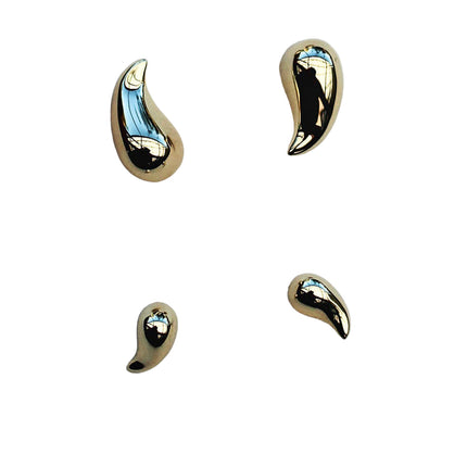 Sterling  Silver Teardrop Gold Earrings