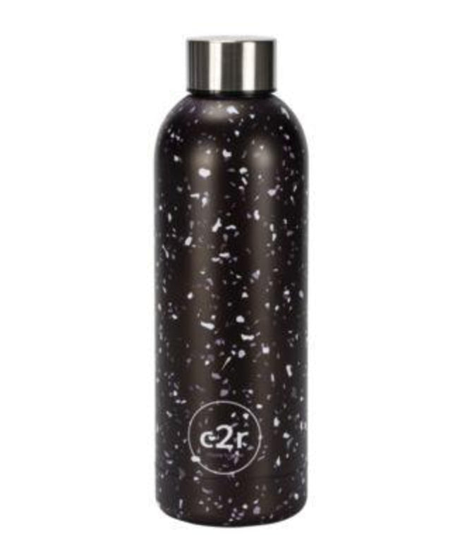 Terrazzo Stainless Steel Water Bottle Black 500ML