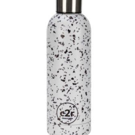 Terrazzo Stainless Steel Water Bottle White 500ML