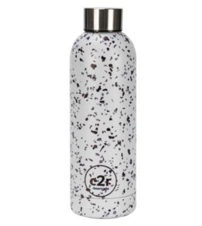 Terrazzo Stainless Steel Water Bottle White 500ML