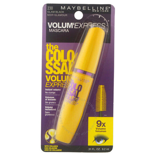 Maybelline Volum'Express Pumped Up! Colossal Mascara 214 Glam Black 0.33 Oz - OhYouLuckyDuck.com.au