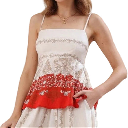 Ginger Bear Boutique Mediterranean Charm Peplum Cami Top