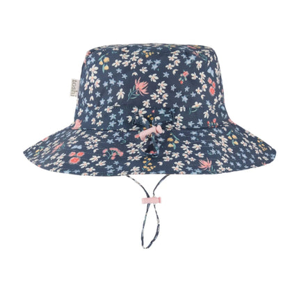 Toshi Acacia Kids Sunhat with Chin Strap and Upf 50 Plus Sun Protection Mid Blue Large
