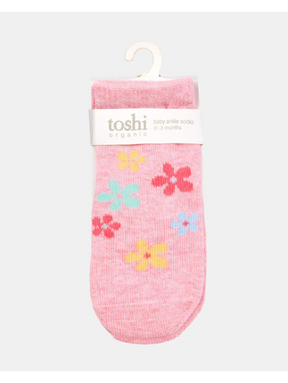 Toshi Daisy Ankle Socks for Babies 0 to 3 Months