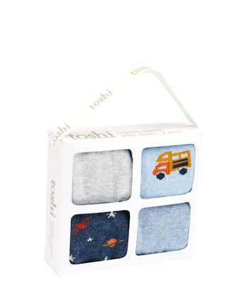 Toshi Organic Ankle Socks Gift Box Handsome Assorted 0 to 6M