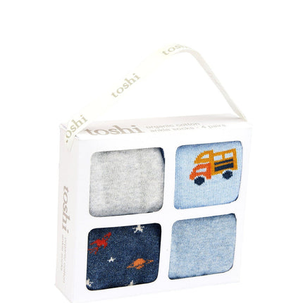 Toshi Organic Ankle Socks Gift Box Handsome Assorted 1 to 2