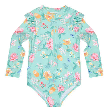 Toshi Swim Bodysuit Waratah Mint for Toddlers Size 3