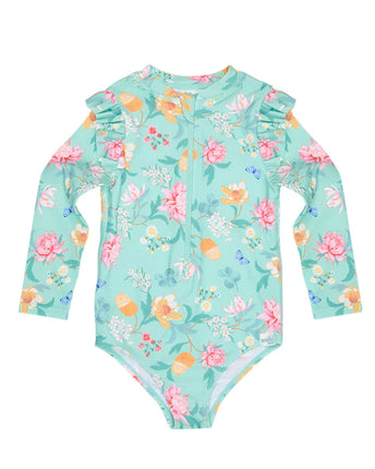 Toshi Swim Bodysuit Waratah Mint for Toddlers Size 3