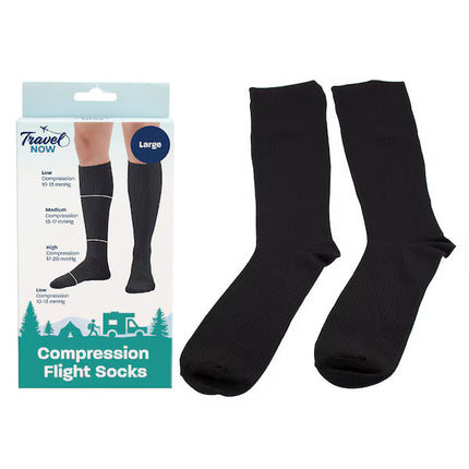 Travel Now Compression Flight Socks - Large