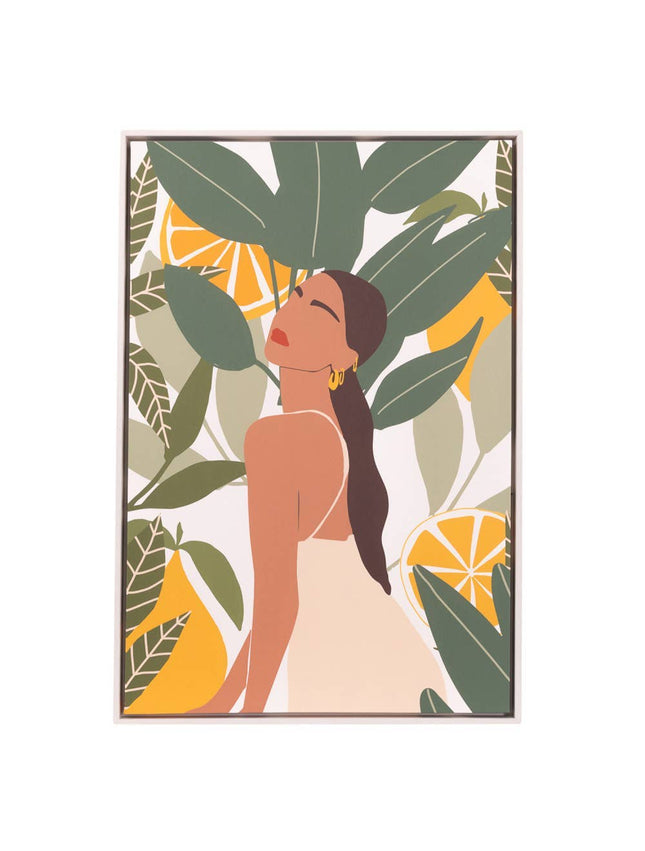 Tuscan Sun Green Goddess Framed Canvas Wall Art 64x94cm