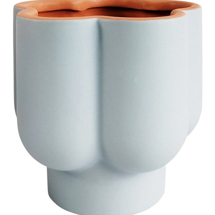 Groovy Flower Planter Blue & Pink 13Cm