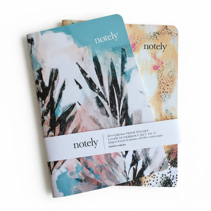 Notely Thom Stuart A5 Lined Notebook Journal Set of 2