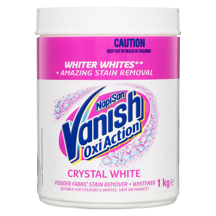Vanish NapiSan Oxi Action Stain Remover Powder Crystal White 1.0Kg