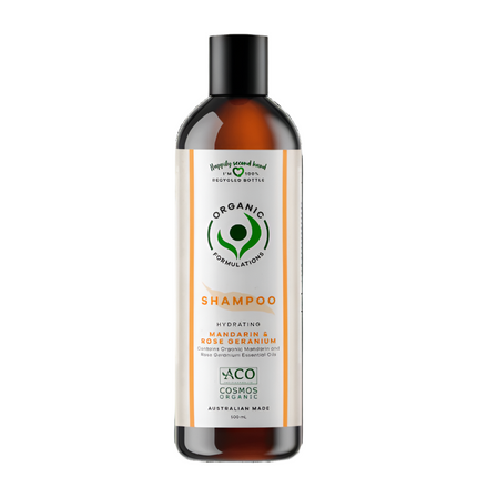 Organic Formulations Hydrating Mandarin & Rose Geranium Shampoo 500mL