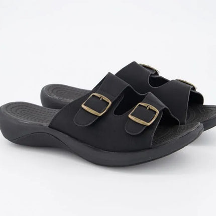 Homyped Niche Walk Slip On Comfort Shoes Black Weave Size 10