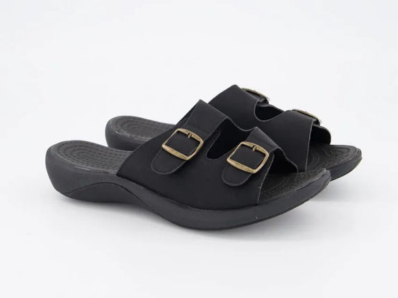 Homyped Niche Walk Slip On Comfort Shoes Black Weave Size 10
