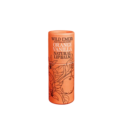 Wild Emery Natural Lip Balm Orange Vanilla for Dry Chapped Lips 4.25G
